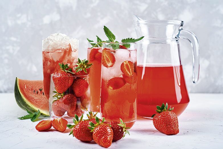 Foto von Erdbeer-Melonen-Limonade