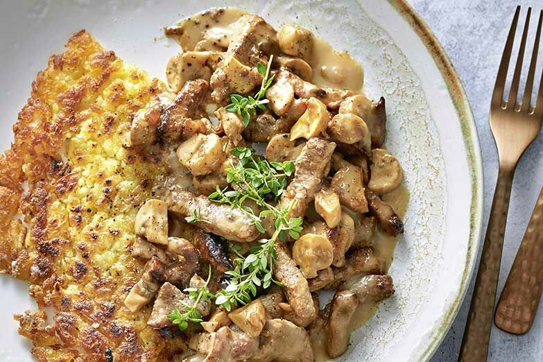 Foto von Zürcher Geschnetzeltes mit Rösti