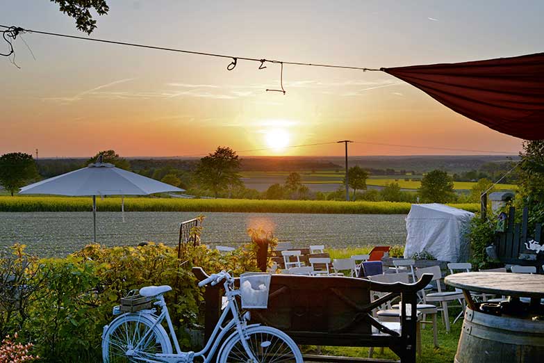 Biergarten / Terasse vom Abbenroder Mühlencafè - Café Abbenrode